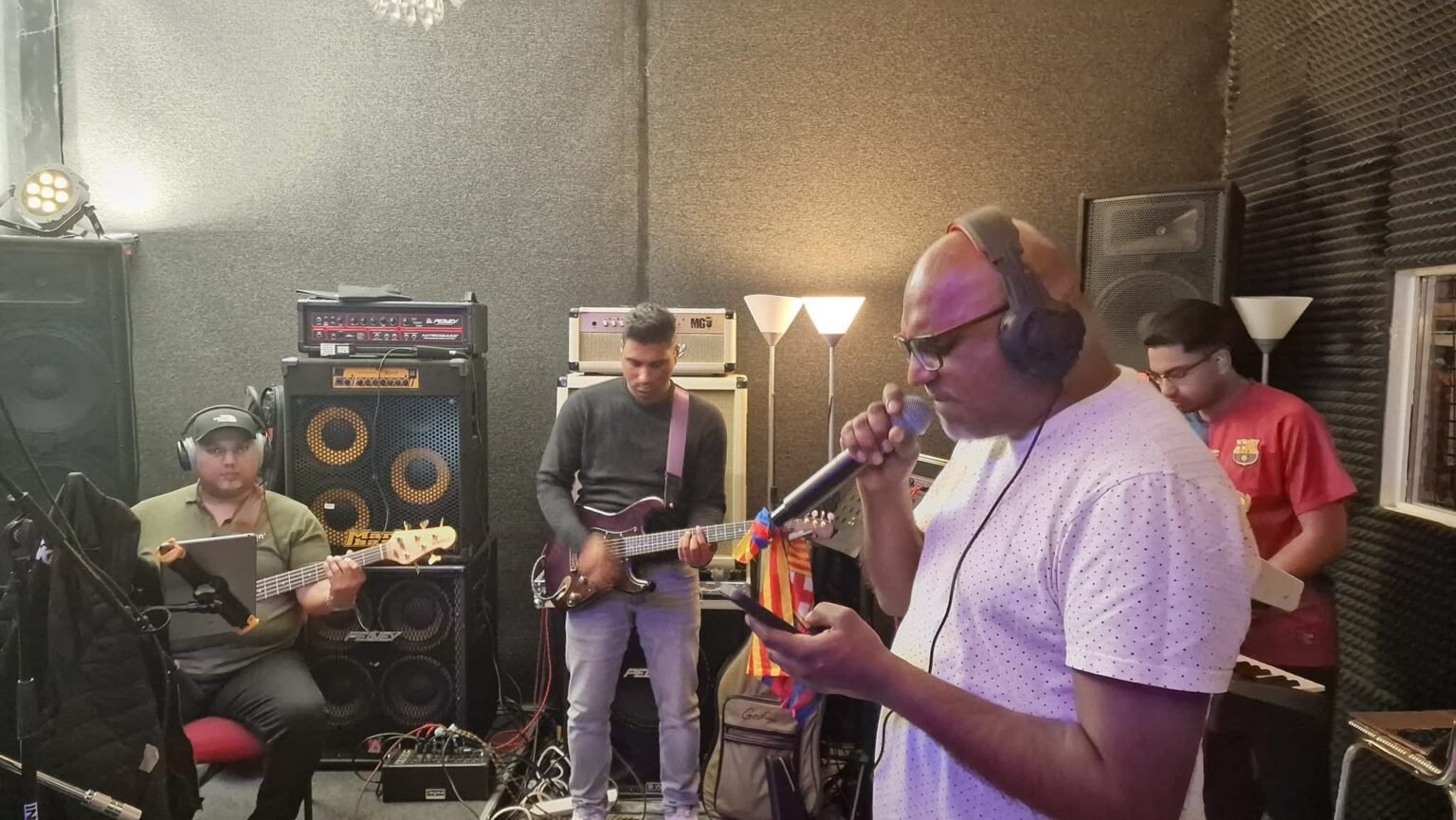 Band aan het repeteren